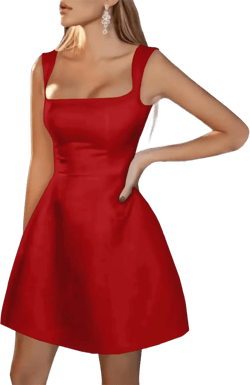 Eightale Women's Plus Size Prom Dress Short Red 2024 Homecoming Dress Satin Wedding Square Neck Mini Cocktail Party Formal Dress Corset Lace Up Back US22 Plus : Clothing, Shoes & Jewelry
