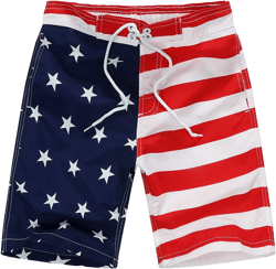 2-12Y Summer Toddler Boy Beach Shorts Swim Trunks Swimwear Striped/Coconut Tree Elastic Waist Bottoms Swimsuit 10 Years 4th of July Red White