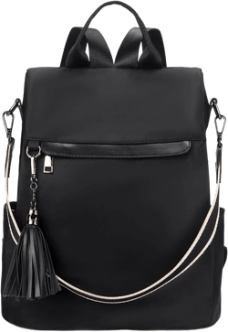 BROMEN Backpack Purse for Women Anti Theft Travel Fashion Shoulder Bag Nylon Black