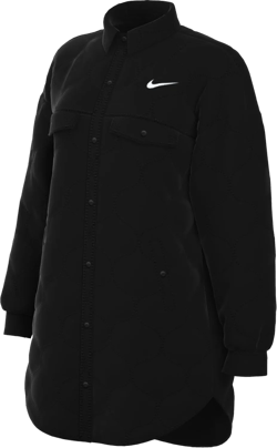 Nike Sportswear Essential Women's Quilted Trench Jacket (US, Alpha, Small, Regular, Regular, Black/White)