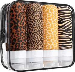 Travel Bottles for Toiletries, Tsa Approved 3oz Portable Travel Bottles, BPA Free Leak Proof Squeezable Travel Size Containers, Travel Accessories for Shampoo Conditioner Lotion Liquids Brown