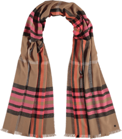 Fraas Lightweight Oversize Plaid-Scarf - Essential Transitional Plaid Shawl Wrap Cover-up - Made in Germany - 24x80in