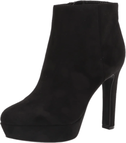 Nine West Women's Glowup Ankle Boot Black Suede 10