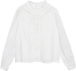 Embroidered cotton blouse