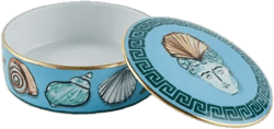 Il Viaggio di Nettuno Sea Blue Round Box by Luke Edward Hall for Richard Ginori