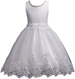 Sweet Lace Tulle Wedding Flower Girl Dress