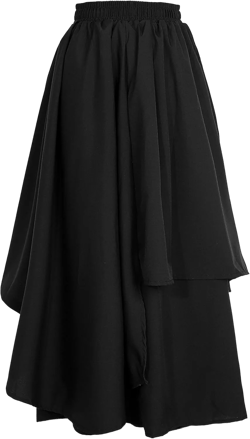 Life Palette Japanese Style Samurai Hakama Harem Pants Men Women Yoga Ninja Pants Black… One Size