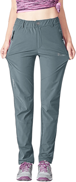 Rdruko Women's Hiking Pants Lightweight Quick Dry Outdoor Travel Fishing Walking Pants(Iron Gray, US M)