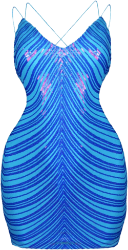 Aquamarine Sequin Mini Dress