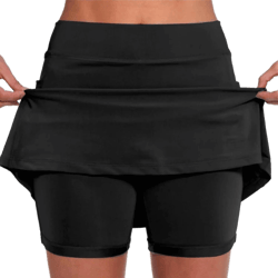Skorts for Women with Pockets High Waisted Athletic Shorts Tennis Golf Yoga Skirts Shorts Lightweight Workout Skorts 2-black XX-Large