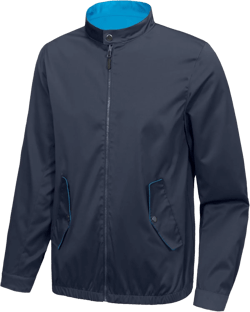 Little Donkey Andy Men's Lightweight Reversible Bomer Jacket Windproof Water Resistant Coat Running Golf XX-Large A. Navy Blue / B. Blue
