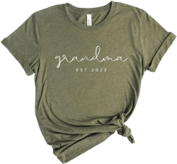 Grandma Est custom Shirt Funny Cute Graphic Tees Women Letter Print T-Shirt Casual Short Sleeve Tops