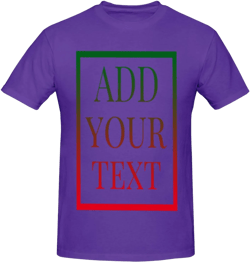 Custom T Shirts for Men Women Design Your Own Personalized T-Shirt Customized T Shirts Funny T-Shirt Purple Large