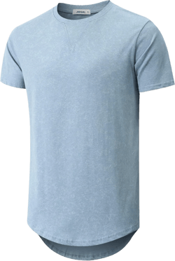 Mens Hipster Crewneck tee Shirts Hip Hop Premium Cotton Casual Stylish Fitted Short Sleeve for Men Light Blue M