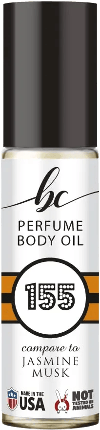 BC Perfume 155 Inspired by Jasmine Musk For Women Replica Fragrance Body Oil Dupes Alcohol-Free Sample Travel Size Concentrated Long Lasting Roll-On 0.3 Fl Oz/10ml