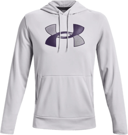 Under Armour Men's Fleece Big Logo Hoodie 3X-Large Halo Gray (014)/Twilight Purple