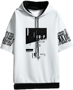 Men Techwear T-Shirt Y2K Cyberpunk Streetwear Graphic Tee Korean Vintage Preppy Short Sleeve Top Hip Hop Shirt Clothes X-Large White