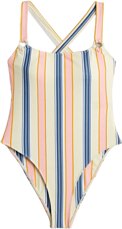 Madewell x OOKIOH Costa One-Piece Swimsuit in Cabana Stripe