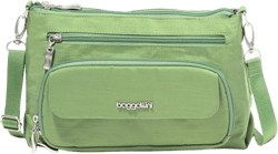 Baggallini Original Everyday 11x 7.5 Crossbody Bags for Women RFID Protected Lightweight Nylon Zippered Travel Purse One Size Moss