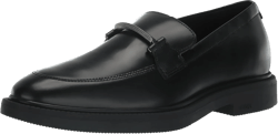 BOSS Women's Larry Brush Off Leather Loafer Shoe 12 Stormy Black