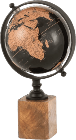 SMALL WOODEN STAND GLOBE
