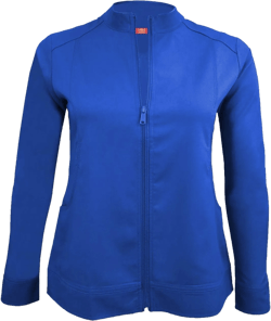 Women's Ultra Soft Front Zip Warm-Up Scrub Jacket 3X-Large True Navy Blue