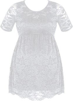 Women's Short Sleeve Floral Lace Maternity Blouse Tops Pregnancy Tops Peplum Maternity Shirts Clothes Small White