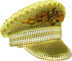 Steampunk Led Light UP Rave Captain Style Luxury Women Girl Sequin Top Hat Costume Halloween Christmas Gold