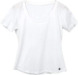 Womens Organic T Shirt White | Fair Trade Scoop Neck Tee | Certified Organic 100% Cotton Shirt - Eco Friendly Medium 1