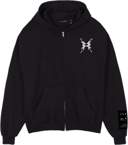 Rebel Zipped oversized hoodie