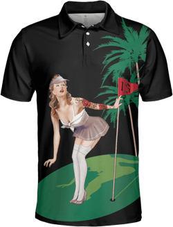 Funny Golf Shirts for Men, Polo Shirt for Men, Short Sleeve Golf Jerseys for Team, Gifts for Golf Lover XX-Large Sexy Girl 1