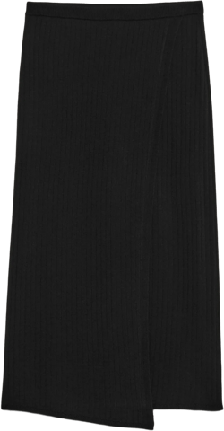 Merino Wrap Midi Skirt