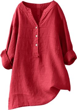 SHAOBGE Oversized Linen Shirt Linen Beach Shirt Women Light Blue Button Down Shirt Women Grey Button Down Shirt Women hot Pink Button Down Shirt Women White Cotton Boho Blouse Womens Tunic top Cotton