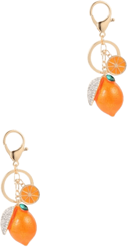 TENDYCOCO 2pcs Lemon Keychain Key Necklace Lanyard Lemonade Cold Press Juicer Lemon Squeezer Manual Juicers Keychain Lemon Juice Juicer Machine Seller Pendant Orange Alloy at Amazon Women’s Clothing store