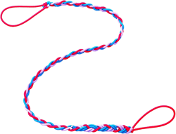 Braided Hair Ties for Long Thick Curly Hair Elastic Spiral Hair Ties for Women Ponytail Holders for Long Hair Gym Swimming Sports(24" Purple-Red-Blue)