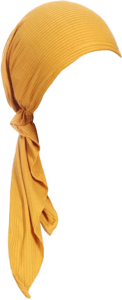 Lady Solid Color Hijab Cap Headscarf Hat Islam Muslim Turban Cap Pre-Tied (Yellow, One Size)
