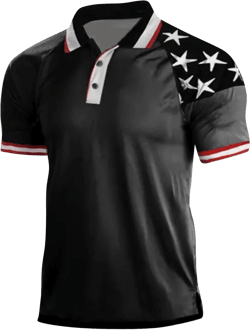 FlekmanArt Summer T Shirt for Mens Retro Digital Print Lapel Outdoor Blouses European and American Short Sleeve Casual Tops Black-8 Large
