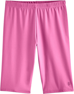 Coolibar UPF 50+ Kids' Wave Swim Shorts - Sun Protective Large Tropical Orchid