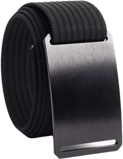 GRIP6 Ninja Belt: Durable Belts for Men & Women, Versatile Nylon Tactical Belt for Work, Golf, Casual & Outdoor Use Jet XX-Large(46-50)