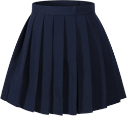 Girls Plaid Pleated School Uniform Skirts Women Short Mini Cosplay Costumes 6 Dark Blue