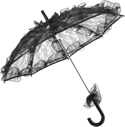 Black Color Lace Umbrella Parasol for Lady Women Wedding Lace Umbrella Elegant Party Decoration Durable Lace Parasol for Dancing Photography Prop