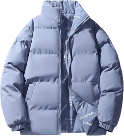 Men's Solid Color Stand Cotton Coat Kong Style Couple Style Loose Cotton Jacket Maternity Coats Men Men's Down Jacket Blue 4X-Large