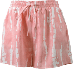Women Comfy Drawstring Casual Tie-Dye Shorts Large Tie-dye Pink