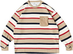 Unisex Hoodie Retro College Style Striped round Neck Loose Men's Sweater