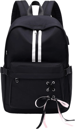 Classic Backpack for Women Stylish School Backpack for Teen Girl Black
