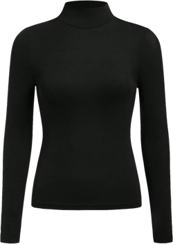 Floerns Women's Mock Turtleneck Long Sleeve Slim Fit Stretch Striped T-Shirts Tunic Tops Fall Fashion Trendy Outfits Clothes