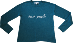 Ladies 100% Cashmere Rolled Hem Crew Neck Sweater