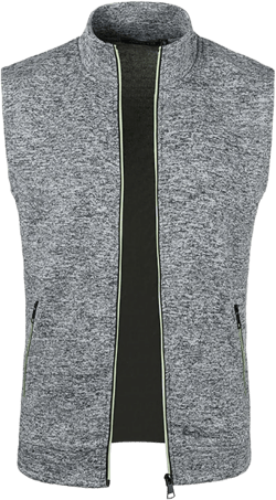 Muscularfit Mens Sweater Vest Knitted Sleeveless Cardigan Sweater Fall Fashion Full Zipper Sports Vest Coat Trendy Clothes Fleece Jacket Mens Full Zip Big and Tall Gray L
