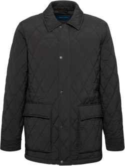 Cole Haan Men's Quilted Rain Jacket Large Black