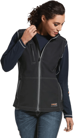 ARIAT Men's Rebar Stretch Canvas Softshell Vest X-Large Black